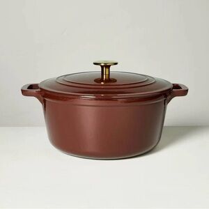 5qt Dutch Oven Cast Iron Maroon Red Holiday - Hearth & Hand with Magnolia NEW